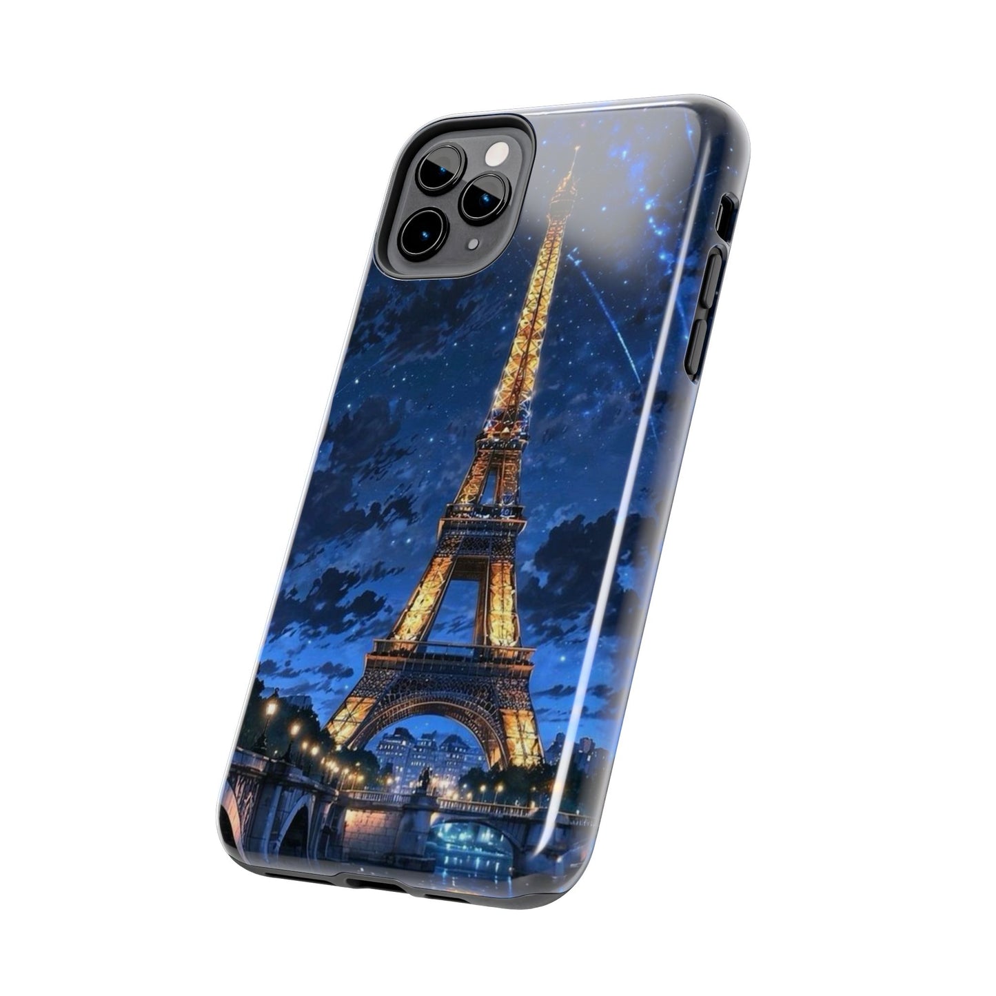 iPhone Case - Eiffel Tower Under Starlit Sky Design