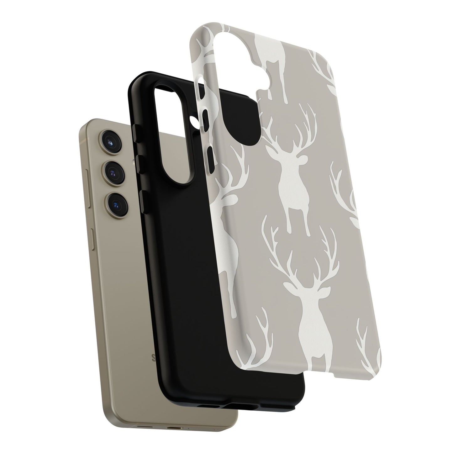 Minimalist Deer Silhouette Pattern – Samsung Galaxy Series Case