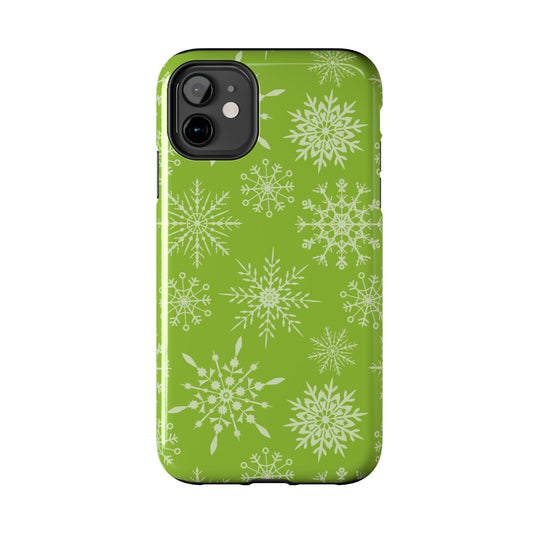 Green Snowflake Pattern – iPhone Series Case