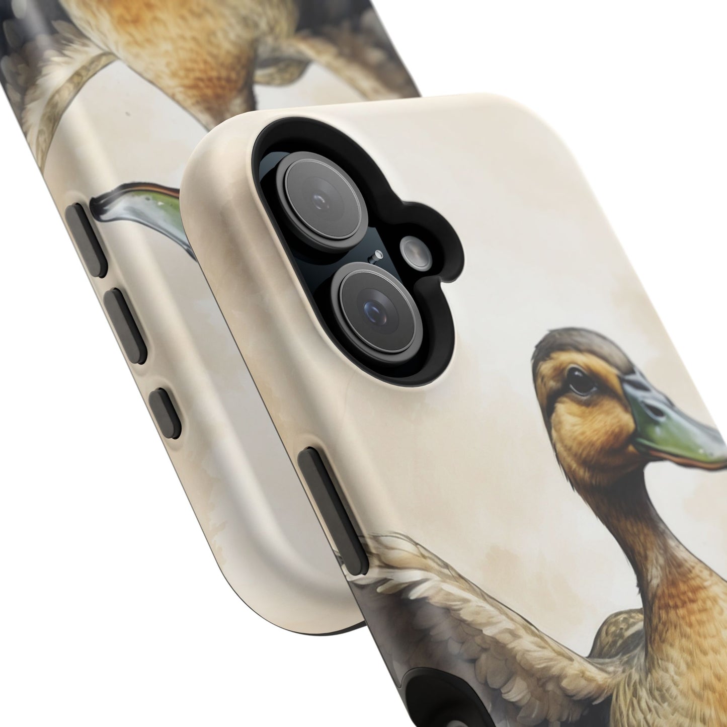 Graceful Duck in Watercolor Scene - MagSafe iPhone Case