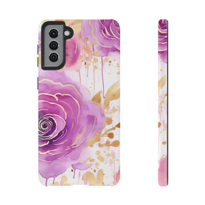Radiant Purple & Gold Floral - Samsung Galaxy Series Case