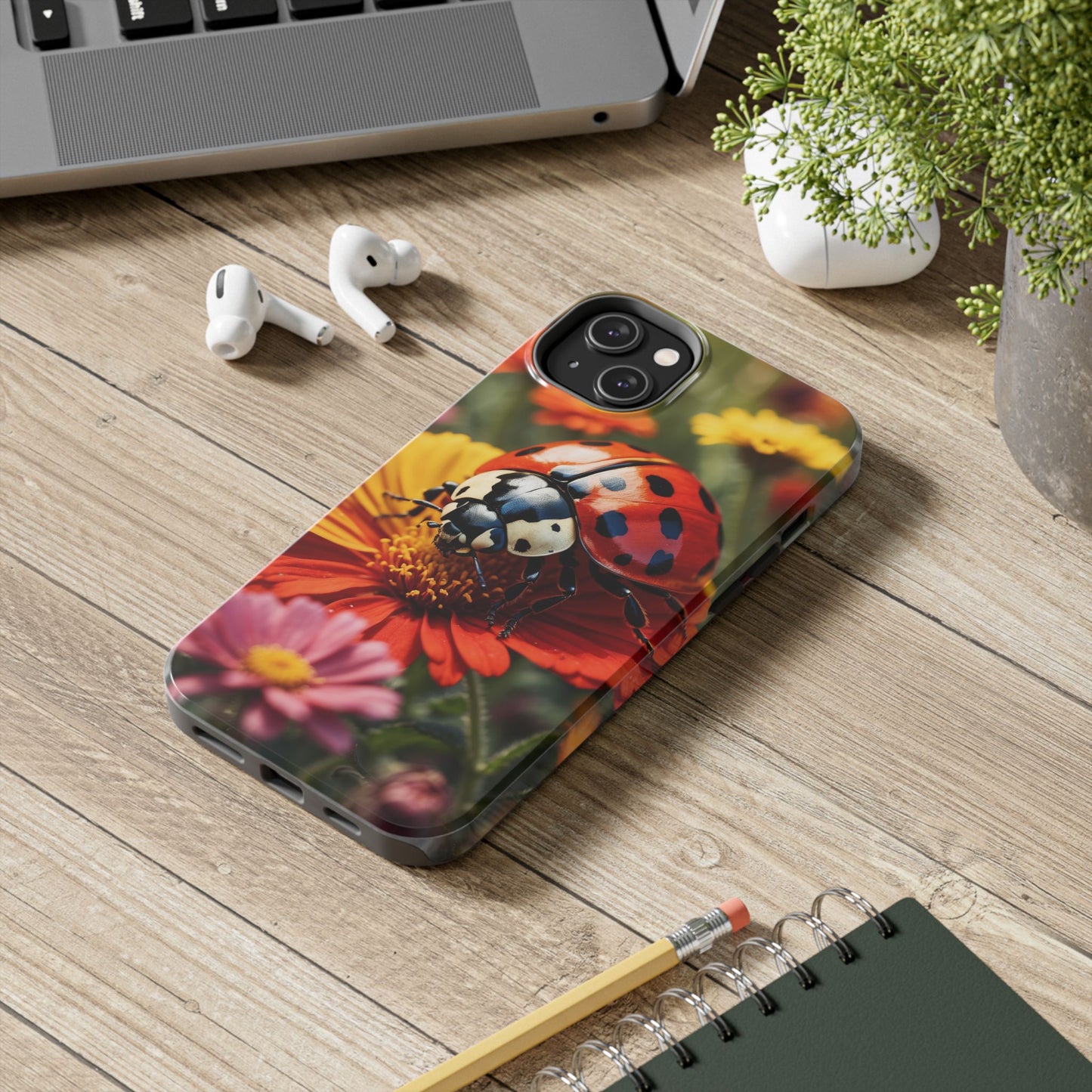 Ladybug on Orange Daisy - iPhone Series Case