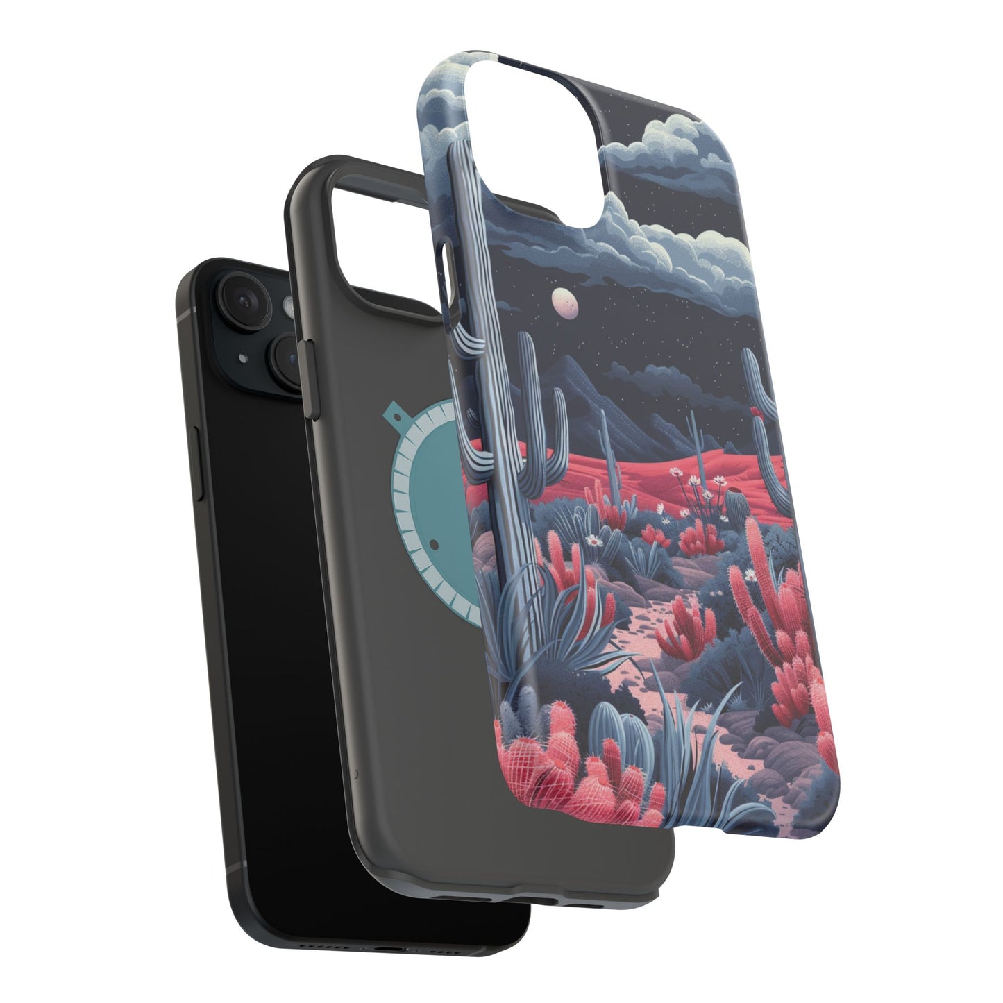 Moonlit Saguaro iPhone Case