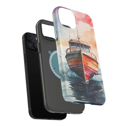 Sunset Sail Watercolor Boat –  MagSafe iPhone Series Case