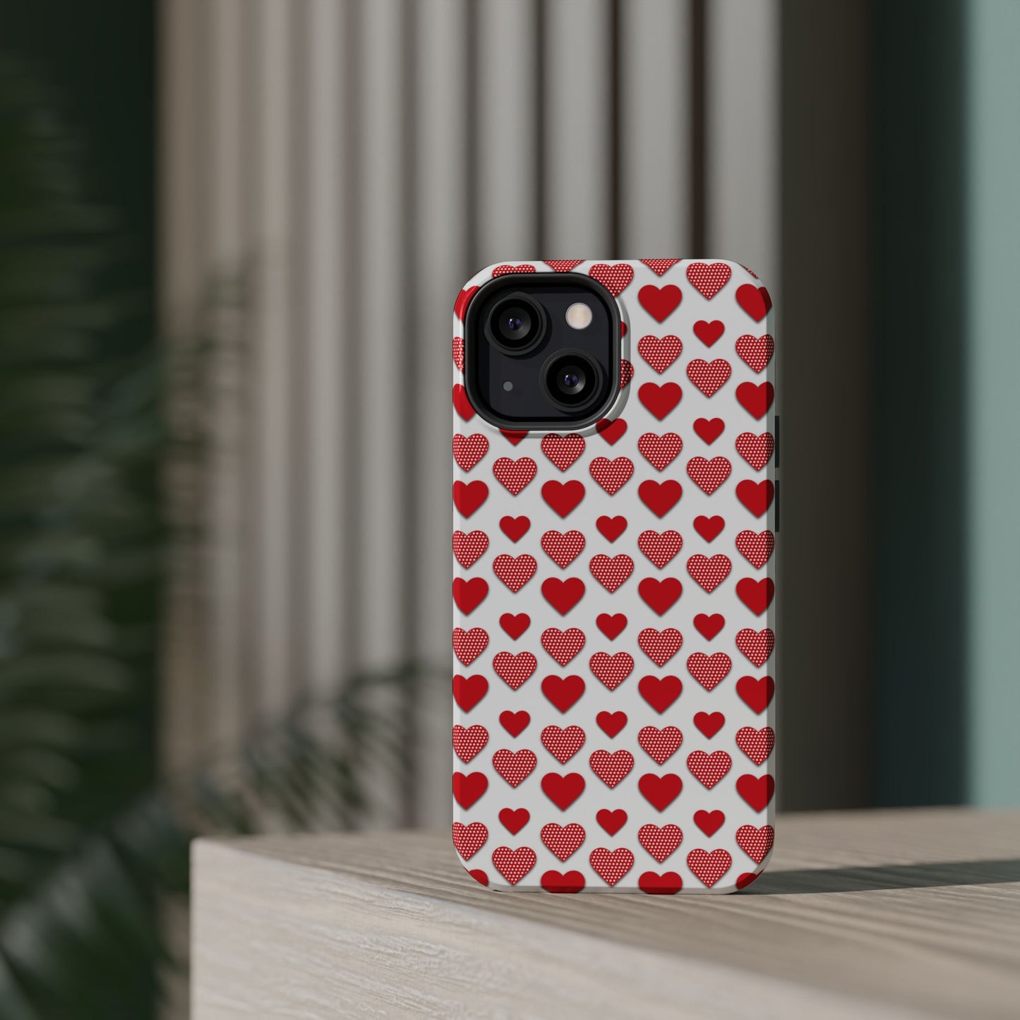 Red & Polka Dot Hearts MagSafe Case