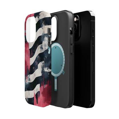 MagSafe iPhone Case: Blood Zebra – Bold Red & Black Pattern