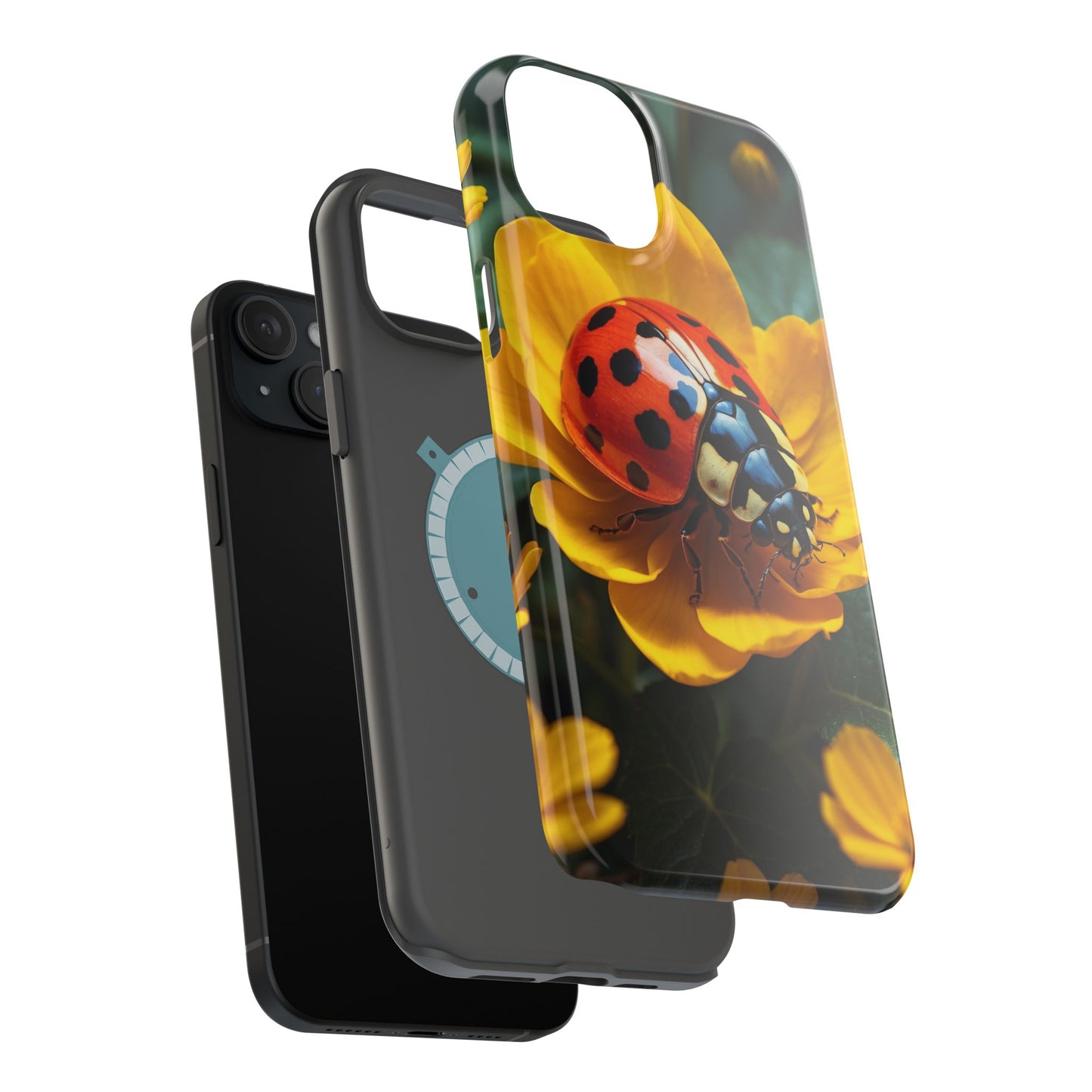 Yellow Blossoms with Bug Accent - MagSafe iPhone Case