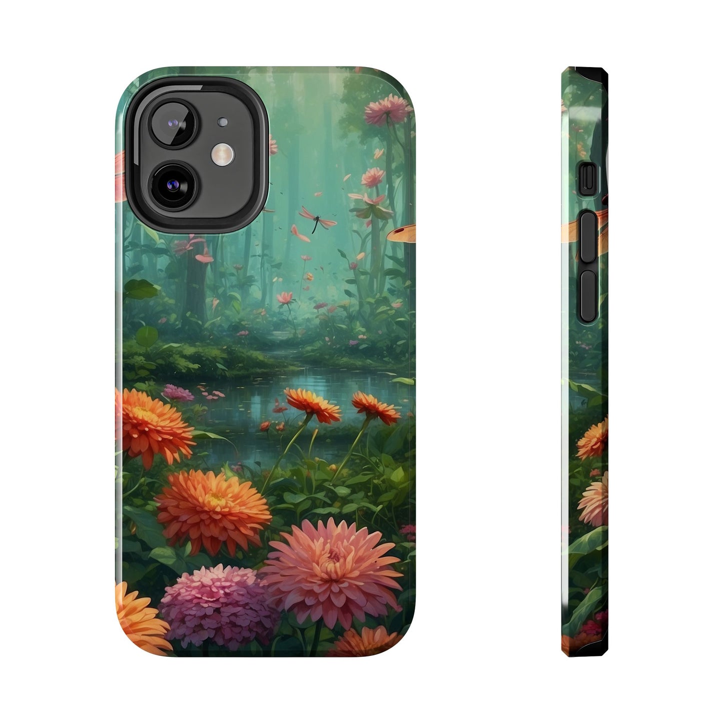 Enchanted Forest Dragonflies & Blossoms – iPhone Series Case