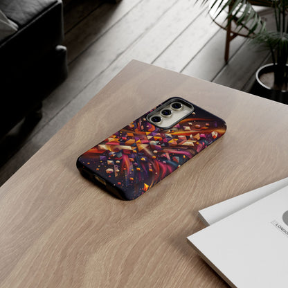 Vibrant Geometric Case | Futuristic Cosmic Art