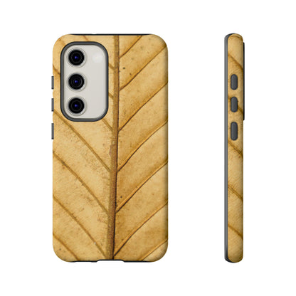 Golden Leaf Texture Samsung Galaxy Case – Minimal Nature