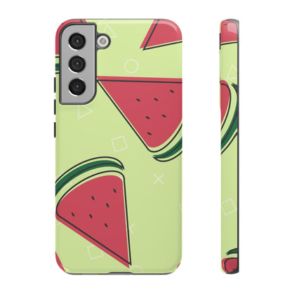 Watermelon Slice Samsung Galaxy Case – Fresh & Fun Design with Retro Geometric Pattern