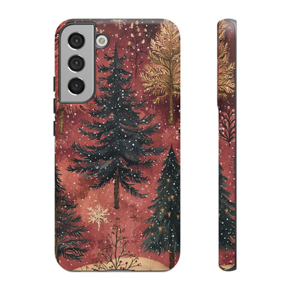 Rustic Red Winter Forest - Samsung Galaxy Series Case