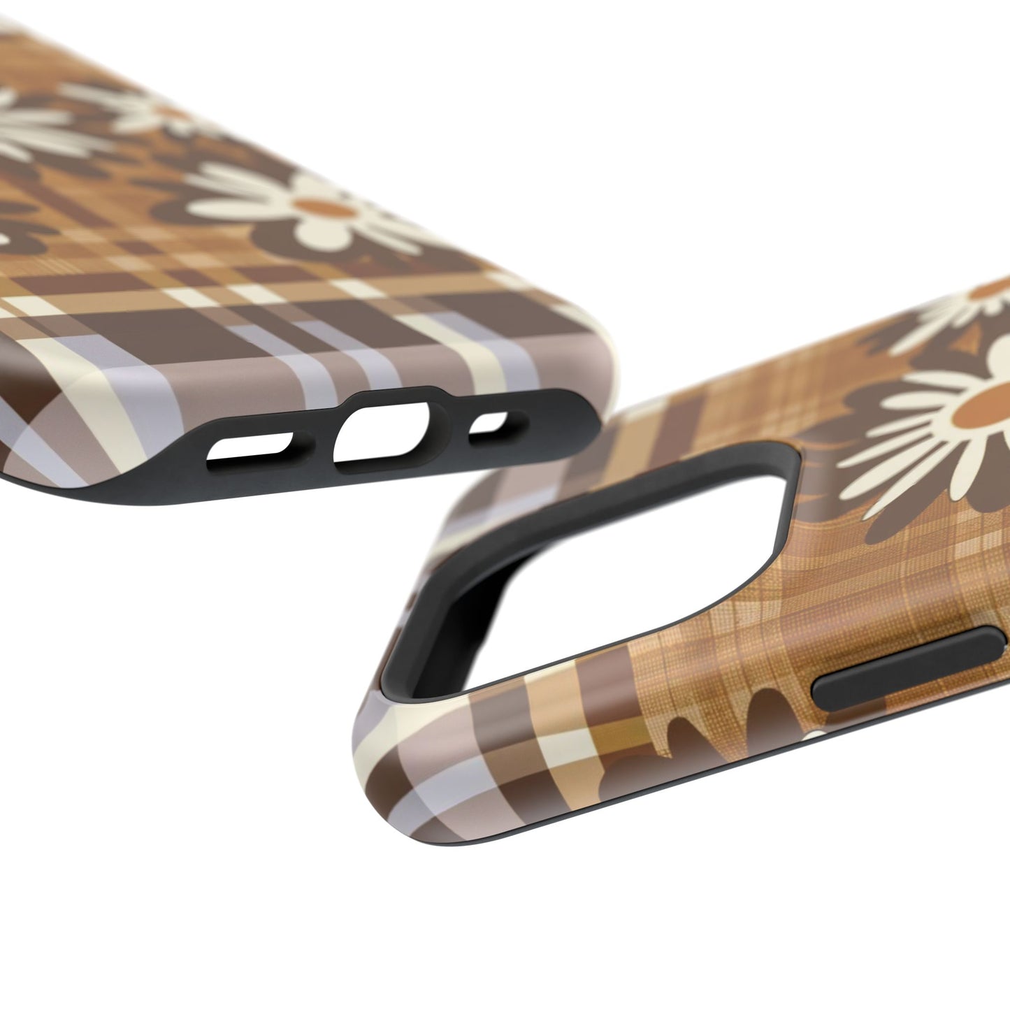 Rustic Bloom Plaid iPhone Case