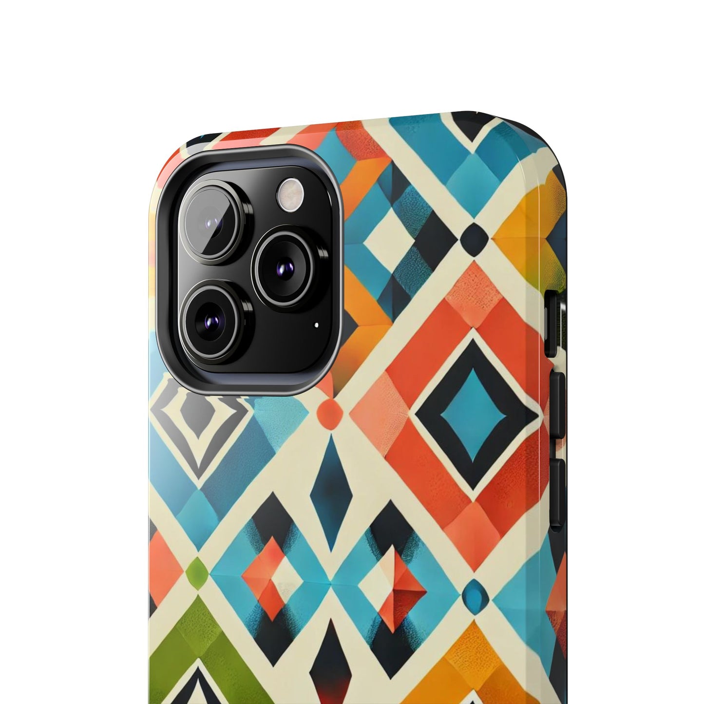 Harlequin Geometric iPhone Case - Vibrant Abstract Protective Cover