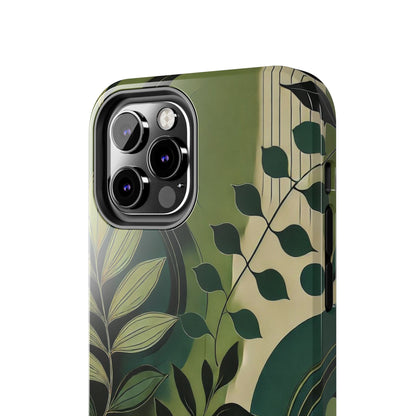 Abstract Green Leaves iPhone Case - Nature-Inspired Protective Cover