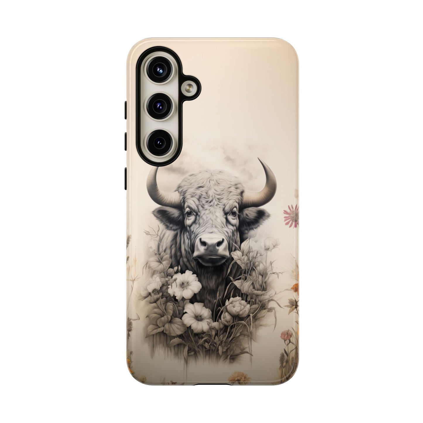 Rustic Cow Case | Floral Western Farmhouse Design