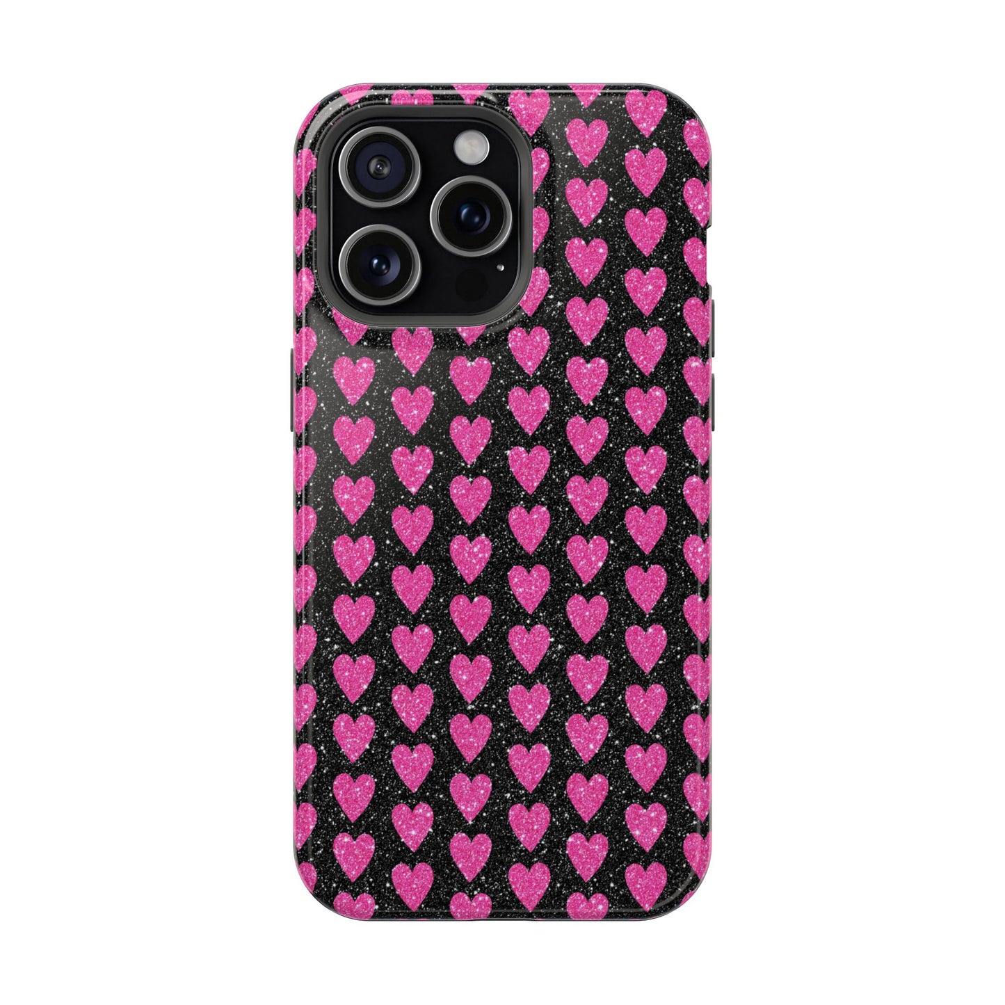 Glitter Pink Hearts MagSafe Case