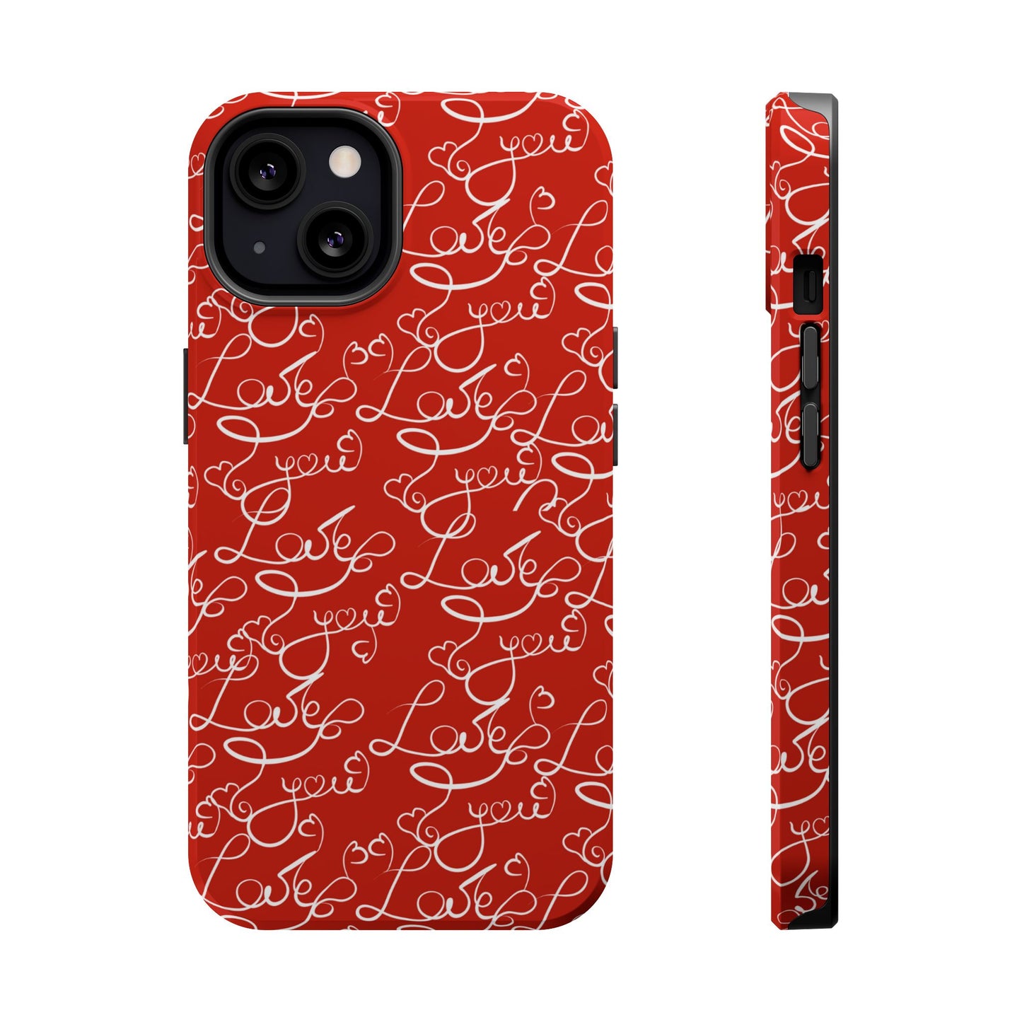 Love Script Red MagSafe Case – Stylish Handwritten Design