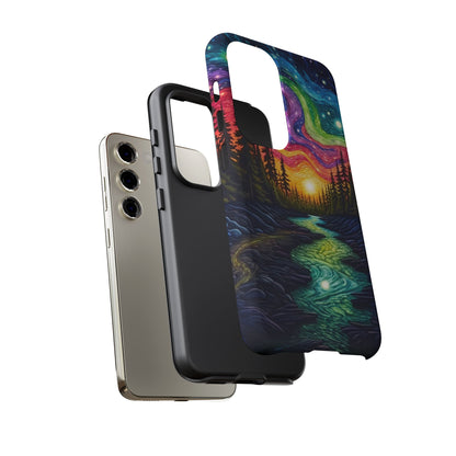 Celestial Nightscape Samsung Galaxy Case – Vibrant River and Starry Sky Design