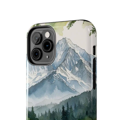 Watercolor Alpine Mountainscape - iPhone Case