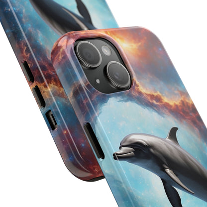 Cosmic Dolphin Space Vibes - iPhone Case