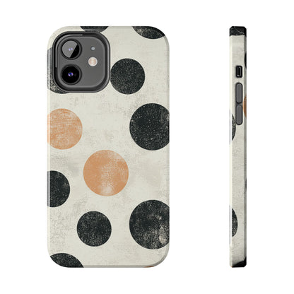 Vintage Polka Dot iPhone Case - Retro Abstract Protective Cover