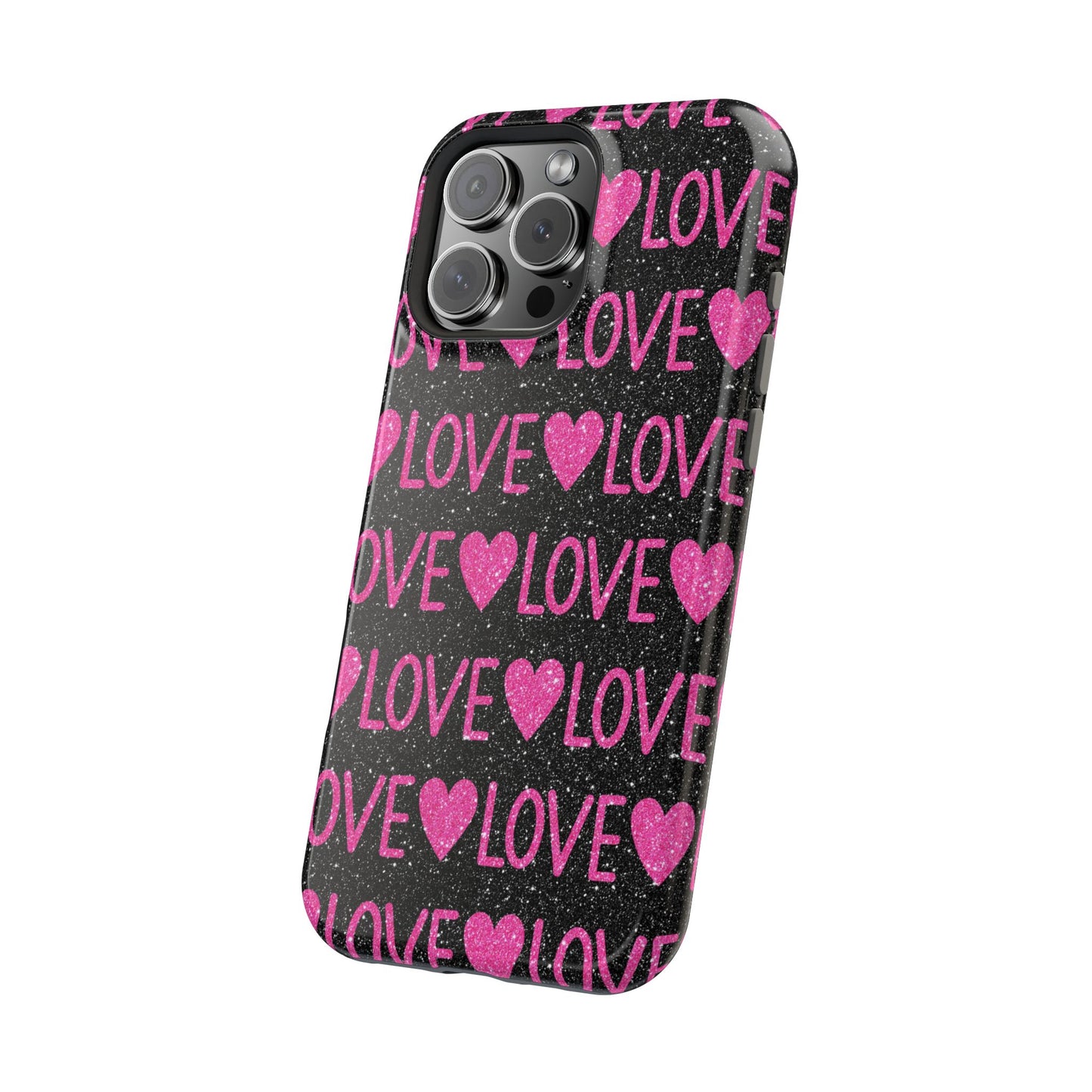 Pink Glitter Love MagSafe Case