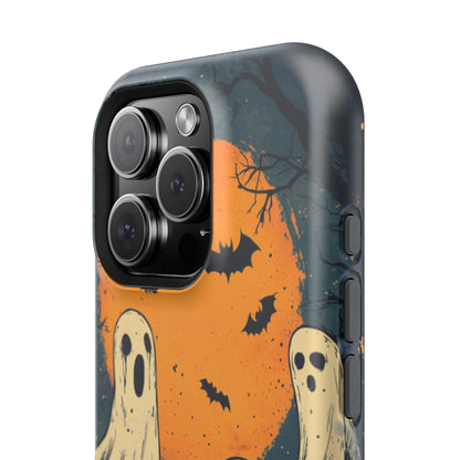 Haunted Ghosts & Full Moon MagSafe iPhone Case – Spooky Halloween Design