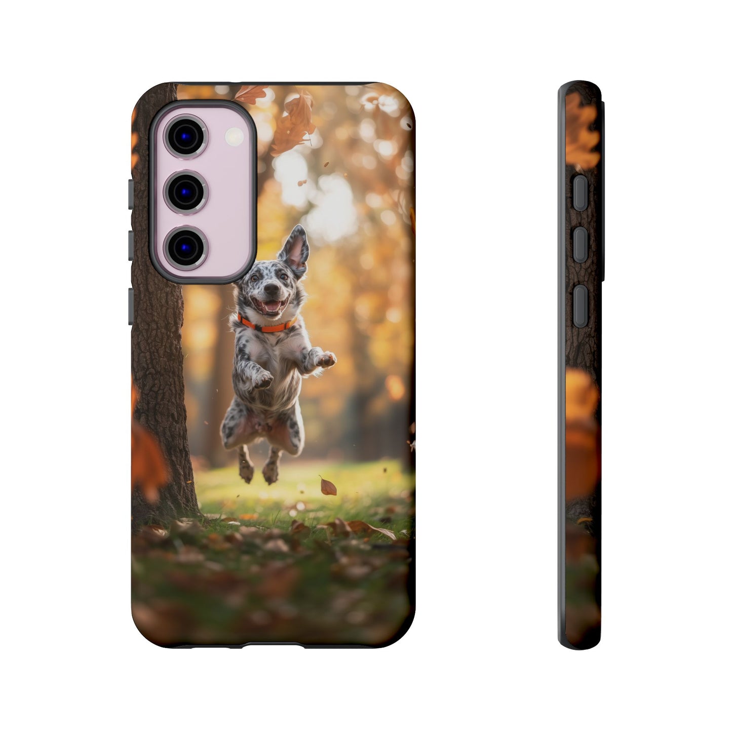 Energetic Blue Heeler Forest Pup Samsung Galaxy Case – Durable Outdoor-Inspired Design