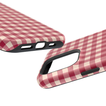 Vintage Red Gingham Check – MagSafe iPhone Case