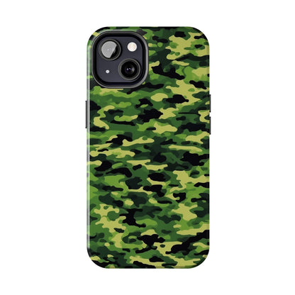 Green Woodland Camouflage – iPhone Case, Sleek and Durable Design