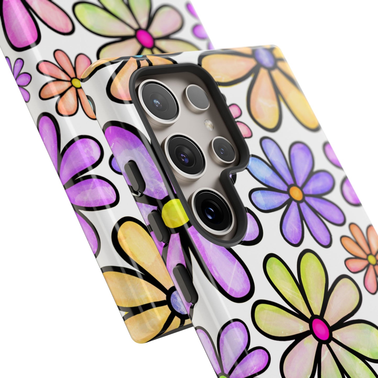 Pastel Daisy Dream Samsung Galaxy Case – Slim Profile, Glossy Finish