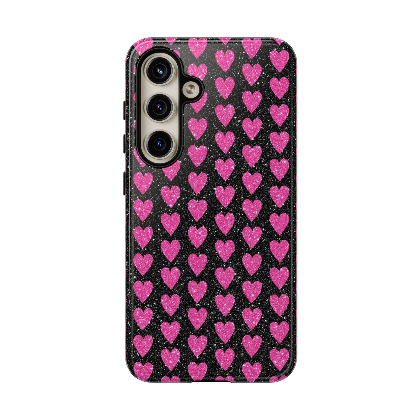 Glitter Pink Hearts Samsung Galaxy Case