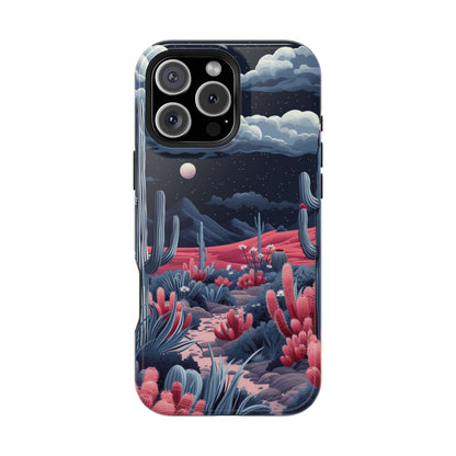 Moonlit Saguaro iPhone Case