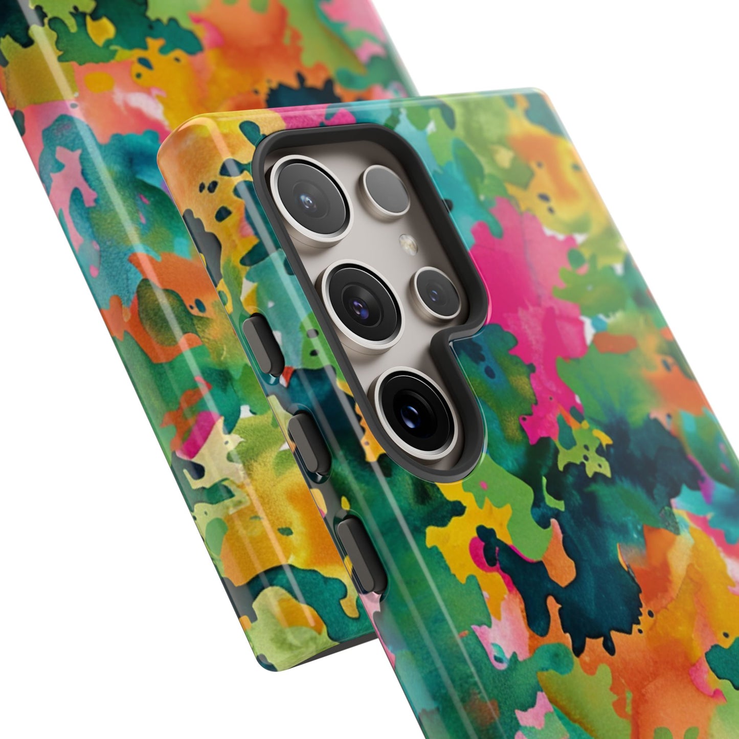 Vibrant Watercolor Splash Samsung Galaxy Case – Multicolor Abstract Artistic Design