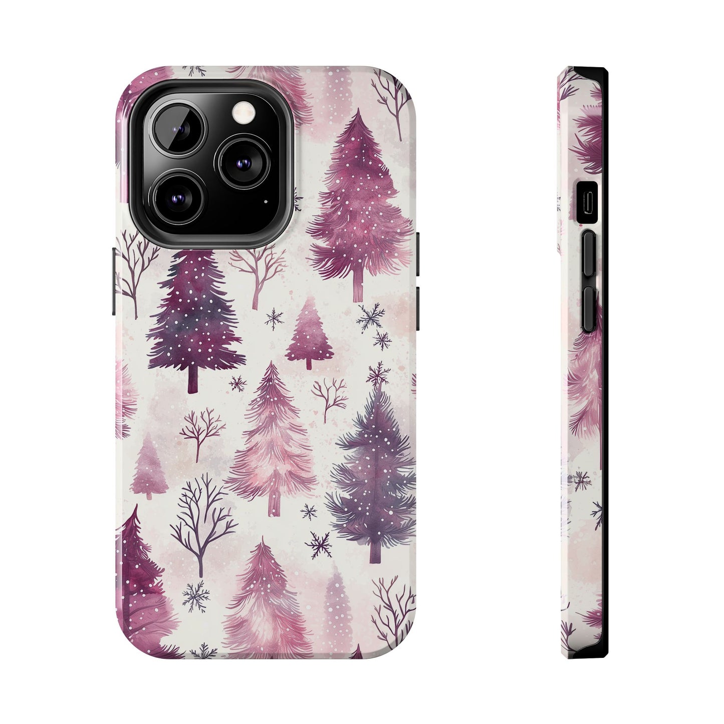 Winter Wonderland Purple Christmas Trees – iPhone Series Case