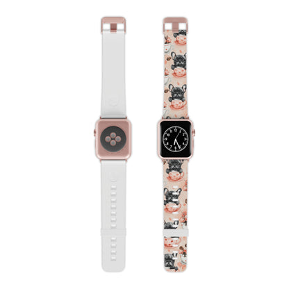 French Bulldogs in Heart Apple Watch Band