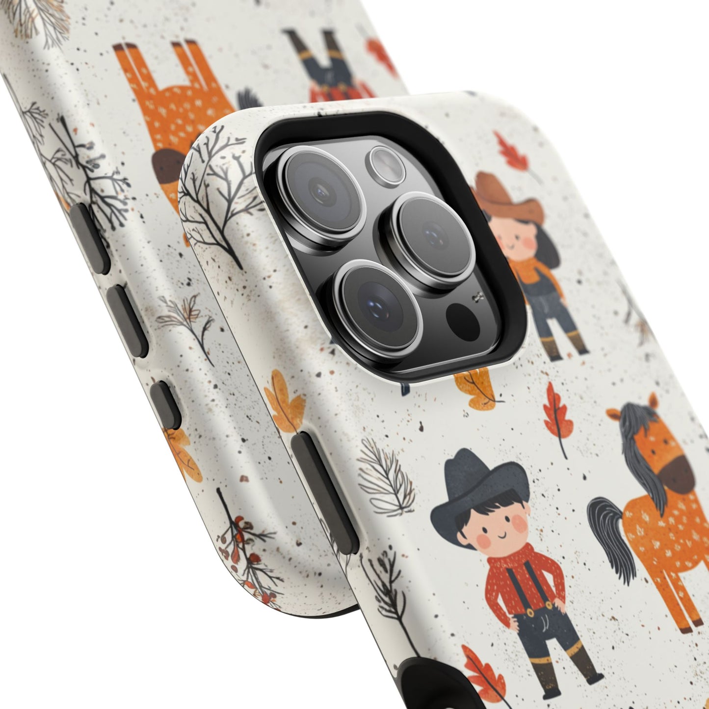 Cowboy Adventures Tough MagSafe iPhone Case – Cute Western Theme, Dual-Layer Protection