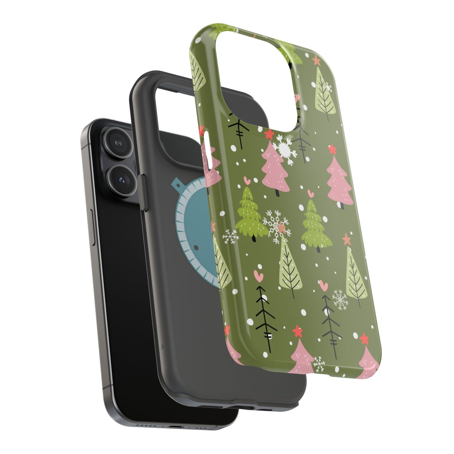 Whimsical Christmas Tree Pattern – MagSafe Phone Series Case