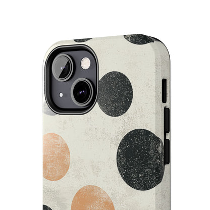 Vintage Polka Dot iPhone Case - Retro Abstract Protective Cover