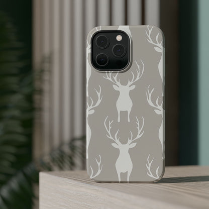 Minimalist Deer Silhouette MagSafe Pattern – iPhone Series Case