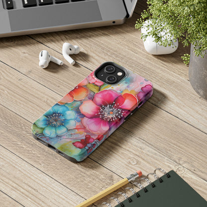 Vibrant Watercolor Floral Garden - iPhone Series Case