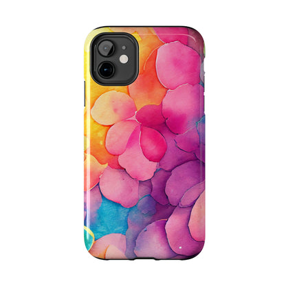 Sunset Petals Watercolor iPhone Case – Slim Design, Glossy Finish