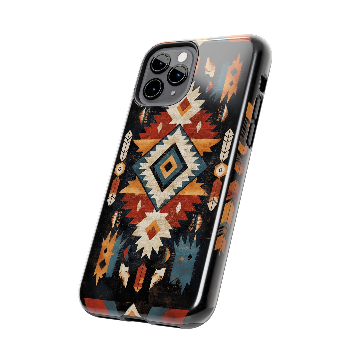 Southwestern Arrow & Diamond Tough iPhone Case – Bold Tribal Design, Dual - Layer Protection - BOGO Cases