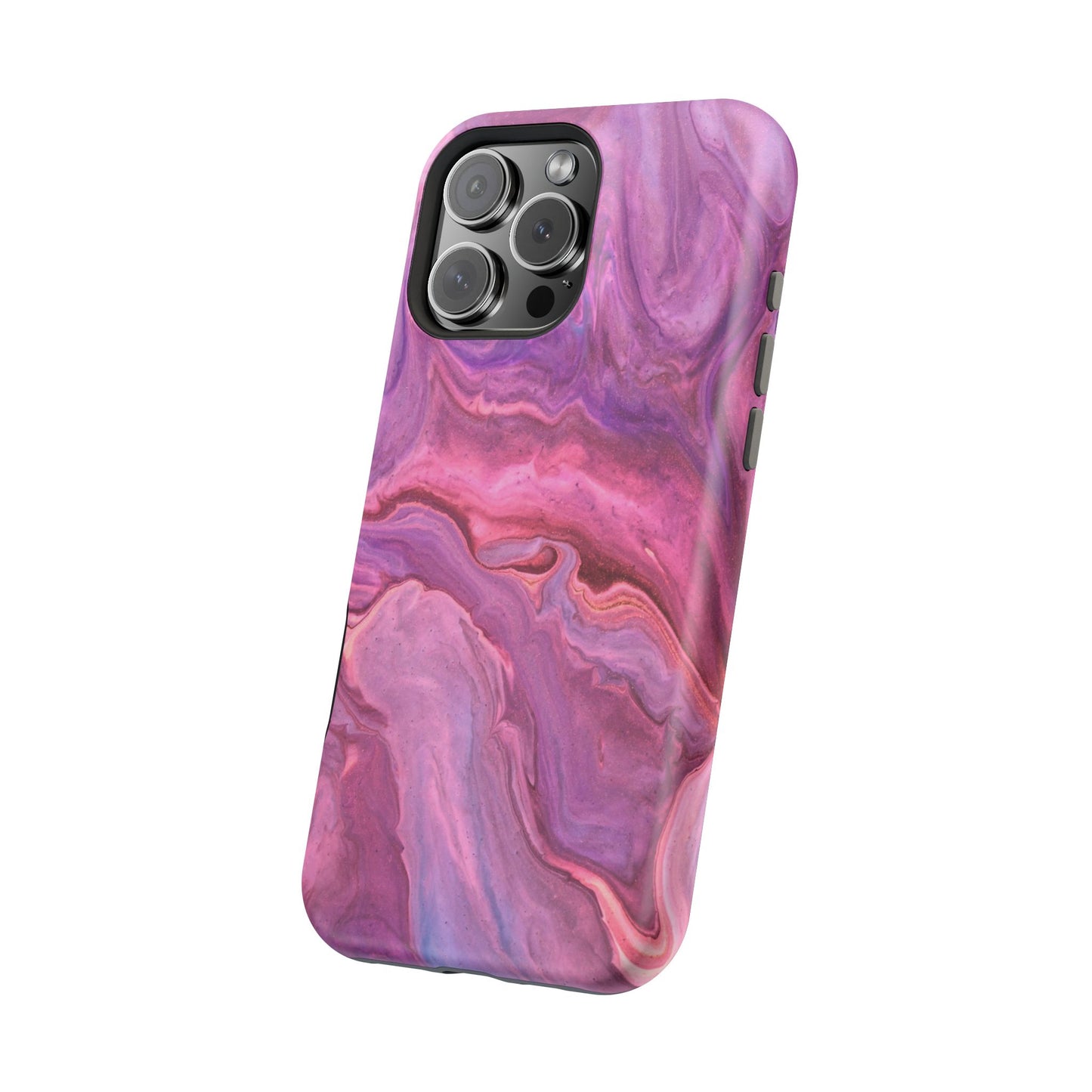 Lavender Dreamscape – MagSafe Case with Abstract Purple & Pink Marble Art