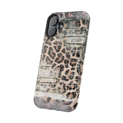 Rustic Leopard Wood Print - MagSafe iPhone Series Case