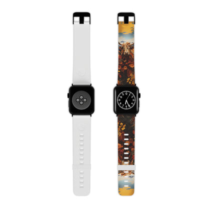 Highland Cow Origami Mountains Apple Watch Band