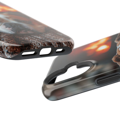 Cozy Bulldog MagSafe Case – Fireside-Inspired Protective Cover