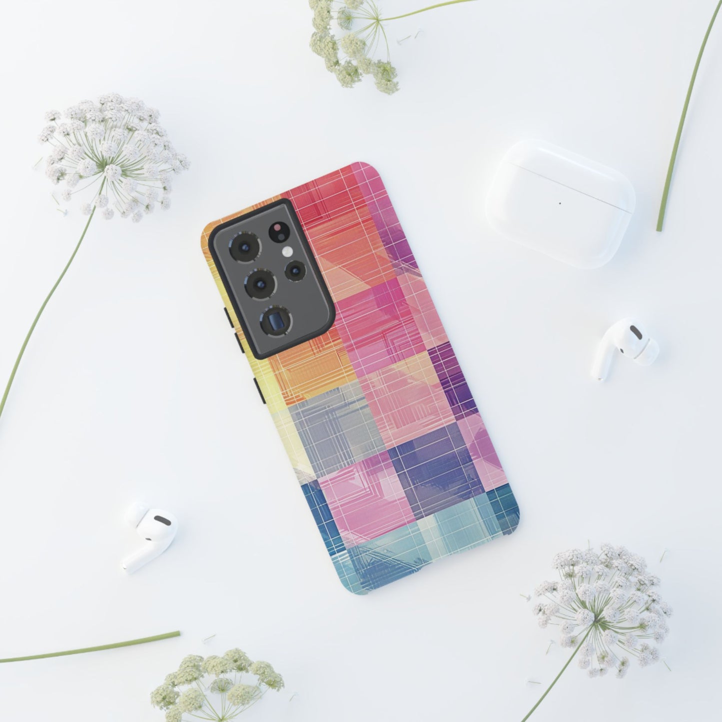 Pastel Panache Watercolor Plaid Case