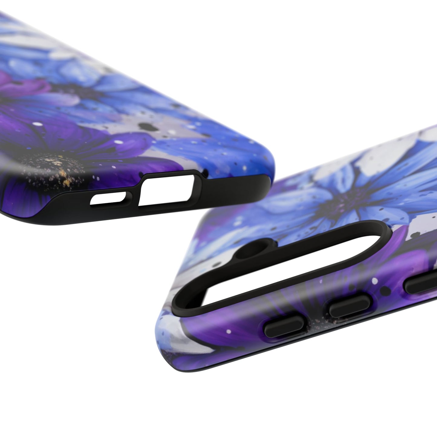 Vibrant Purple & Blue Floral Splash - Samsung Galaxy Series Case